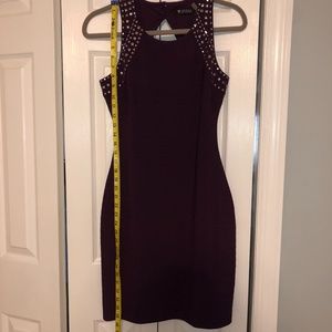 Purple Studded Bodycon Dress - Guess